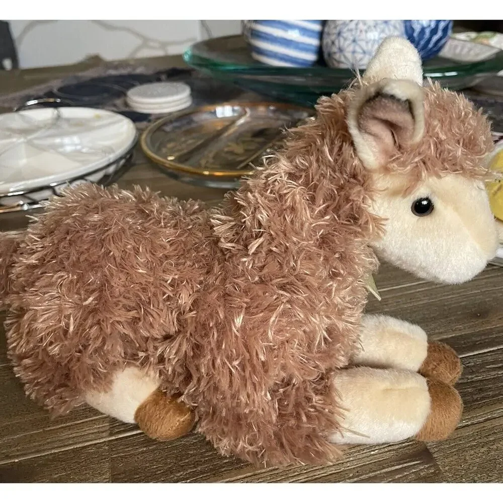 NWT Alpaca Llama Baby Miyoni Aurora Stuffed Plush Tan White 2019